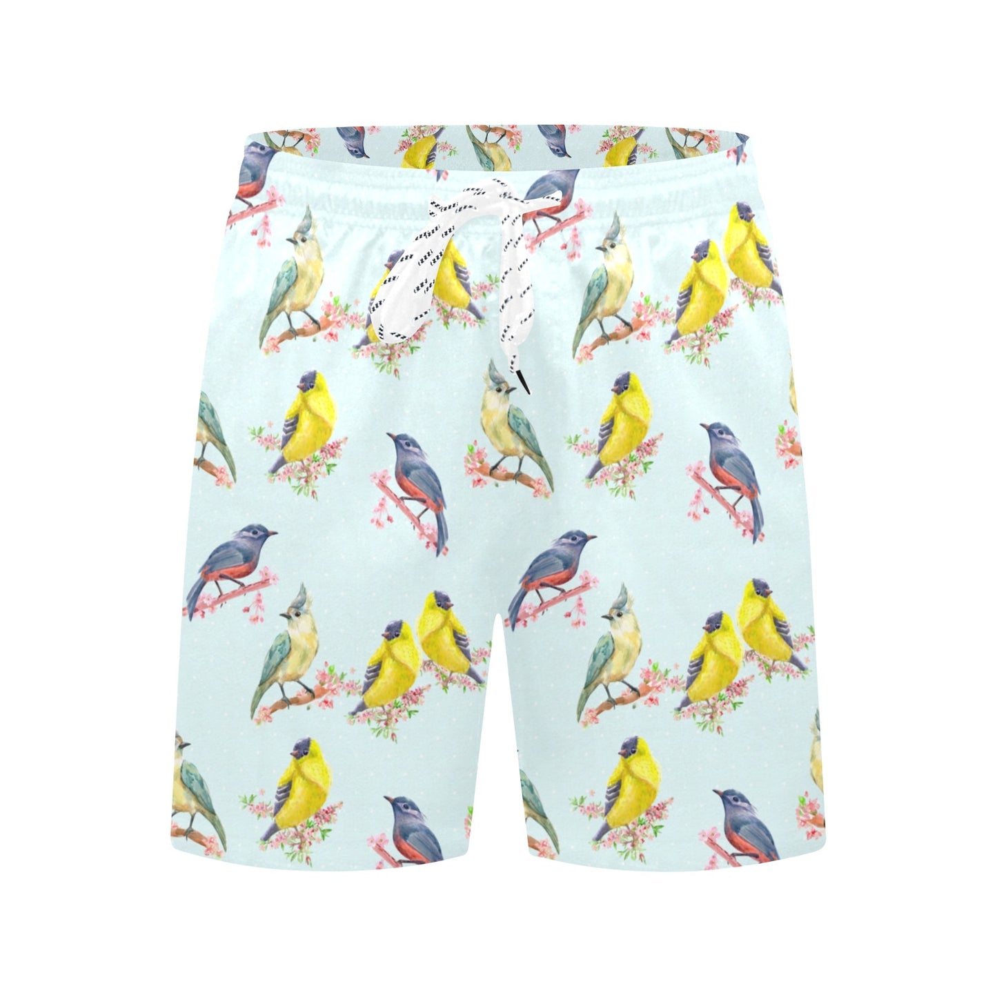 Bird Sweet Themed Print Pattern Men's Swim Trunks Beach Shorts