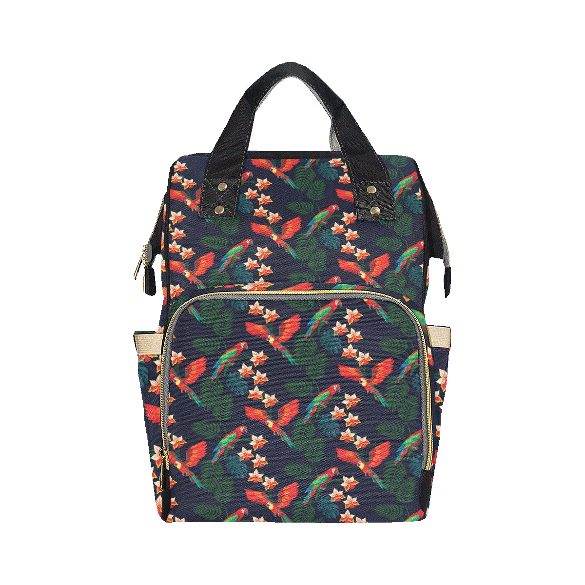 Macaw Pattern Print Design 02 Diaper Bag Backpack