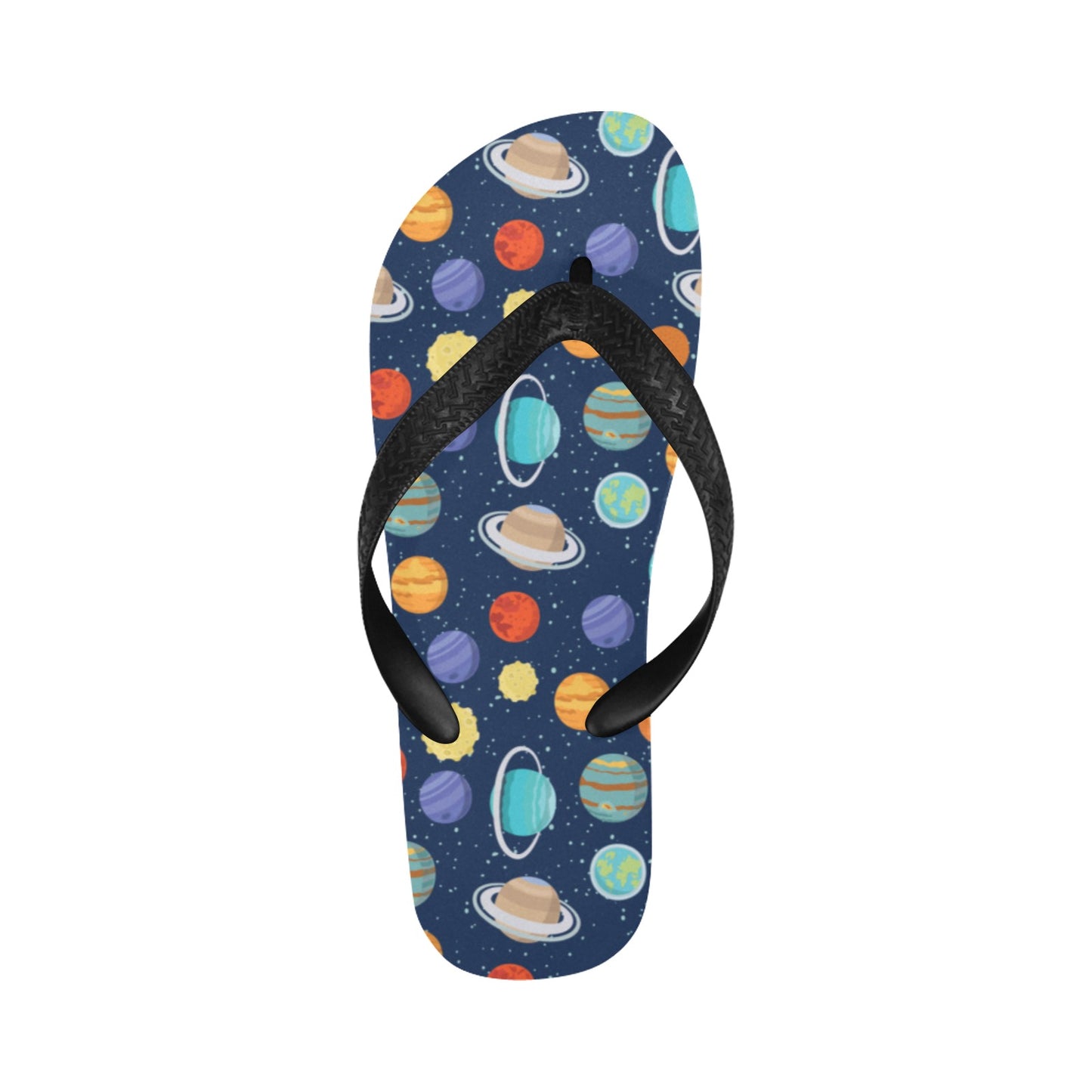 Planet With Star Print Design LKS303 Flip Flops