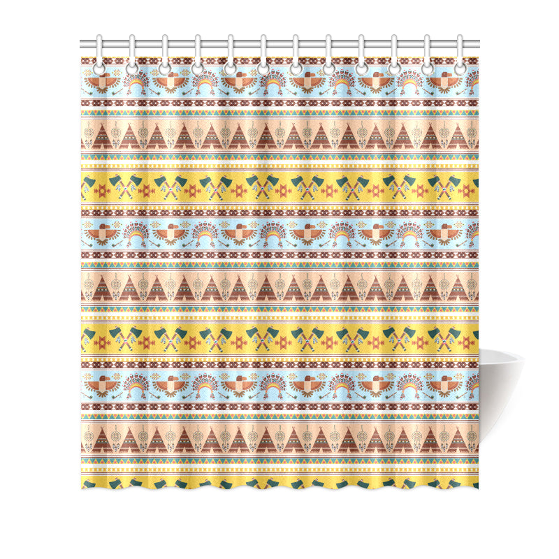 Native American Pattern Design Print Shower Curtain