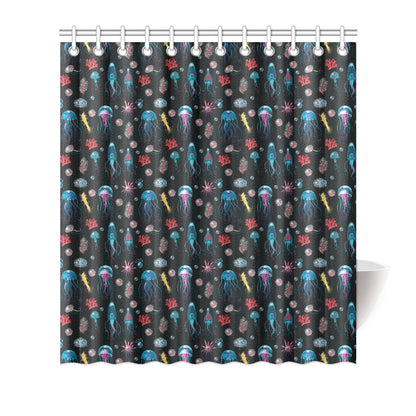 Jellyfish Underwater Print Shower Curtain