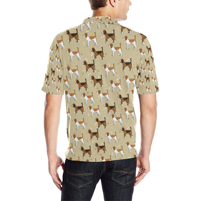 Beagle Pattern Print Design 01 Men Polo Shirt