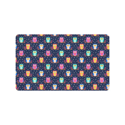 Owl Cute Themed Design Print Rubber Doormat
