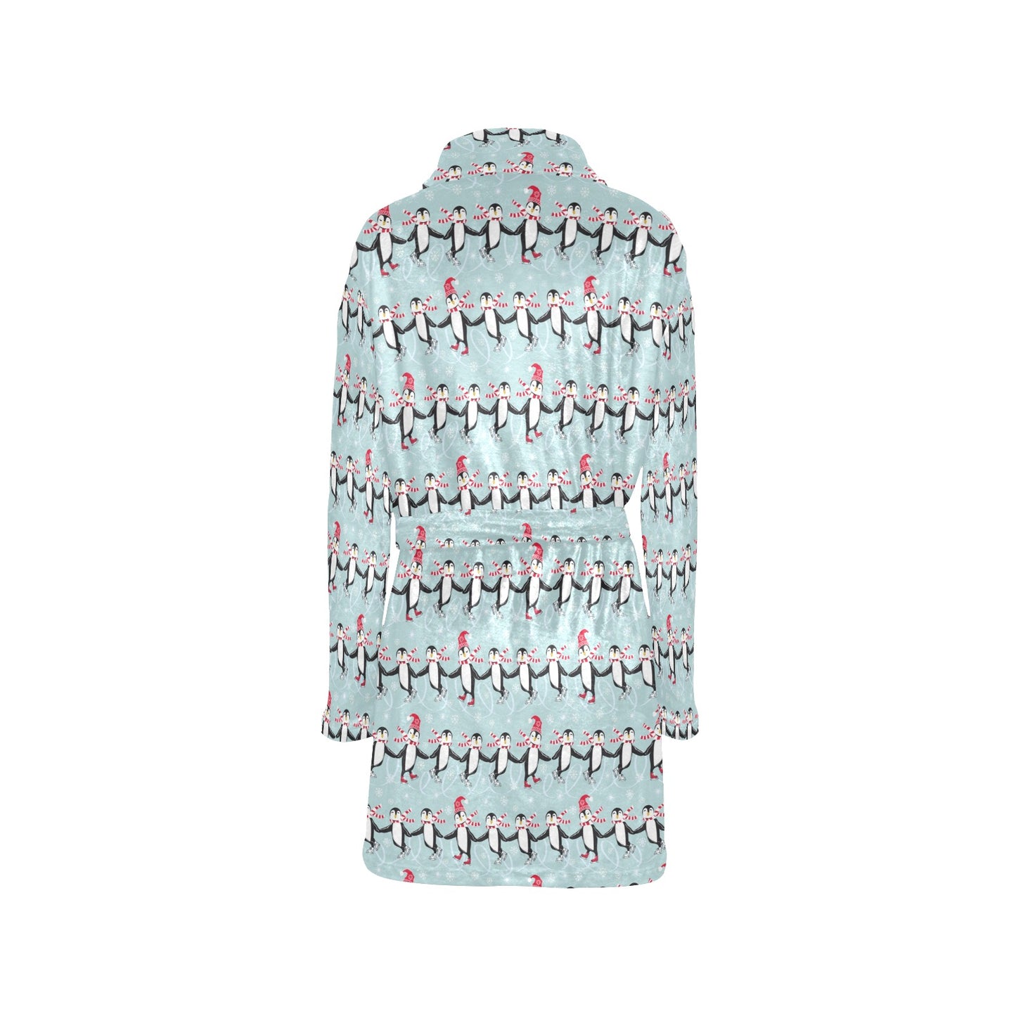 Penguin Sking Design Women's Fleece Robe