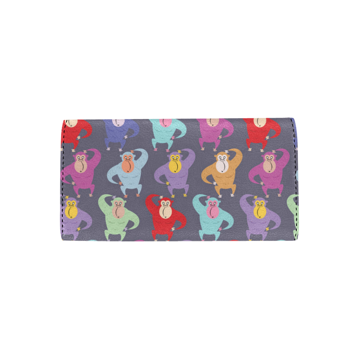 Chimpanzee Pattern Print Design 03 Women's Trifold Wallet