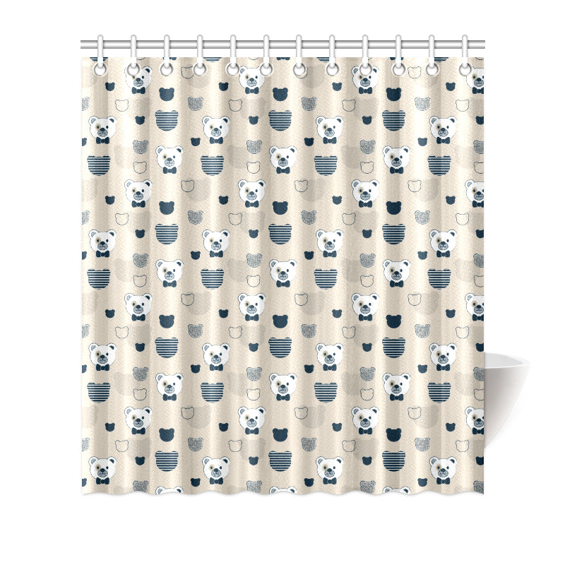 Bear Pattern Print Design 05 Shower Curtain