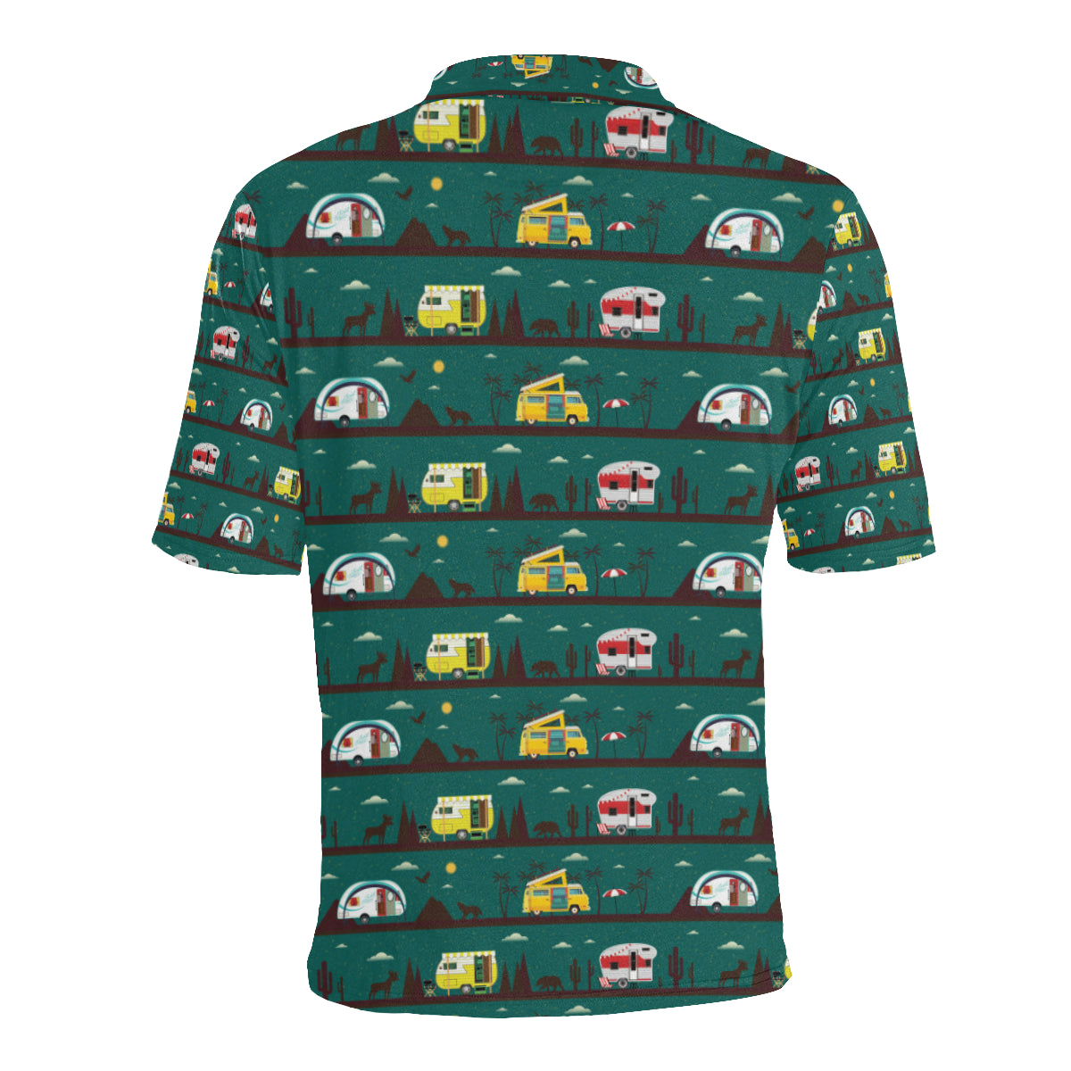 Camper Pattern Print Design 05 Men Polo Shirt