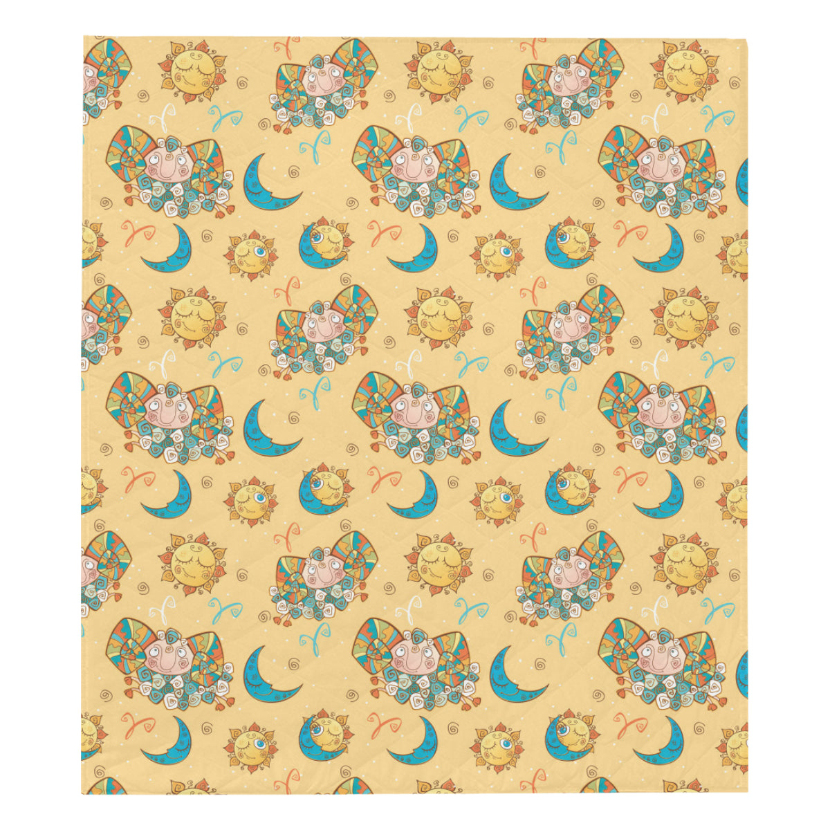 Aries Zodiac Pattern Print Design 03 Premium Quilt