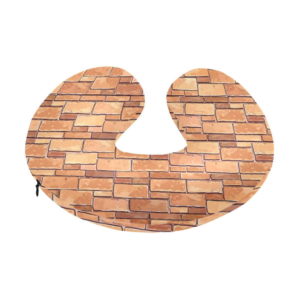 Brick Pattern Print Design 01 U-Shaped Travel Neck Pillow