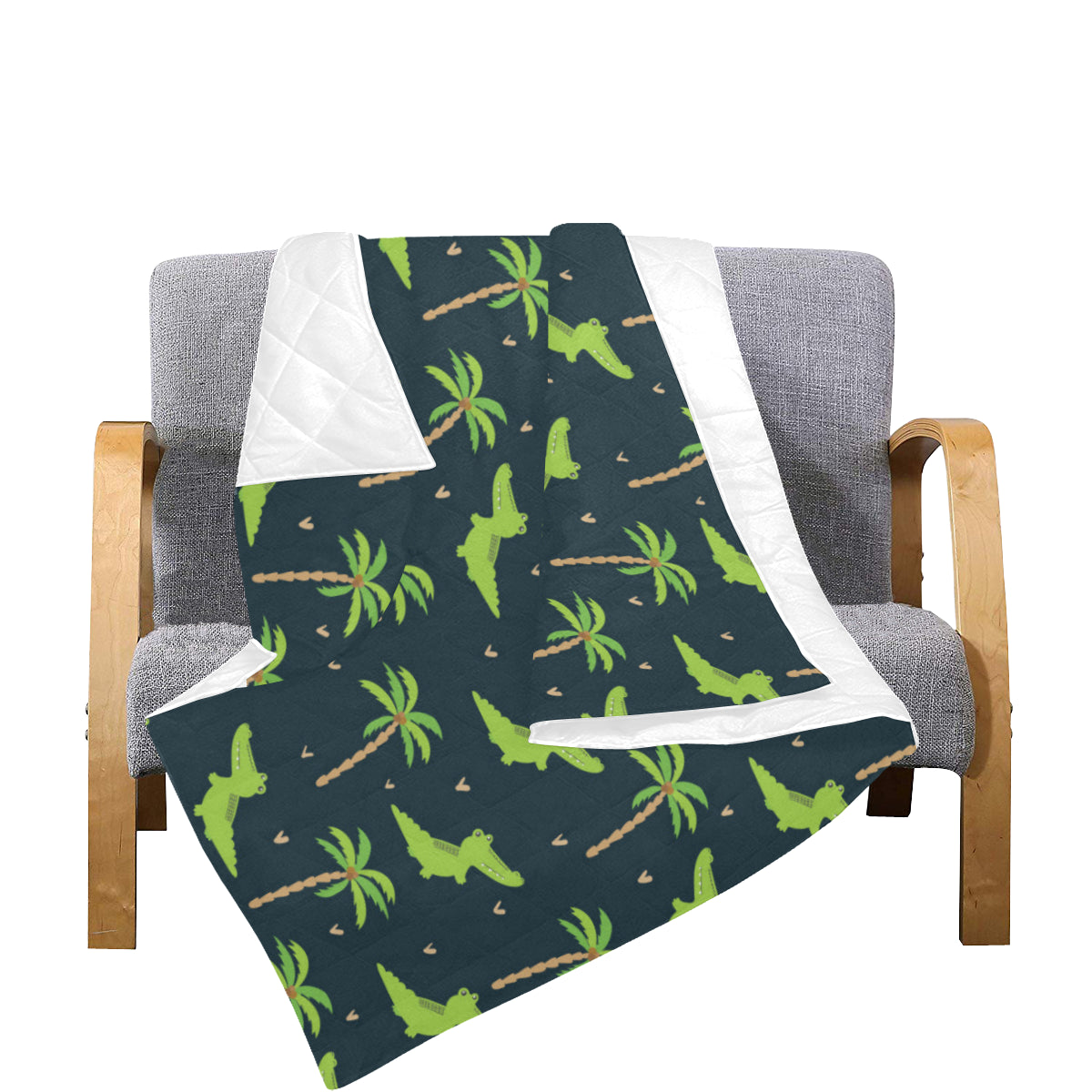 Alligator Pattern Print Design 02 Premium Quilt