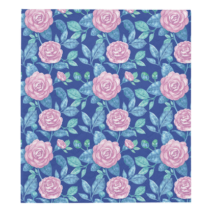 Camellia Pattern Print Design CM05 Premium Quilt