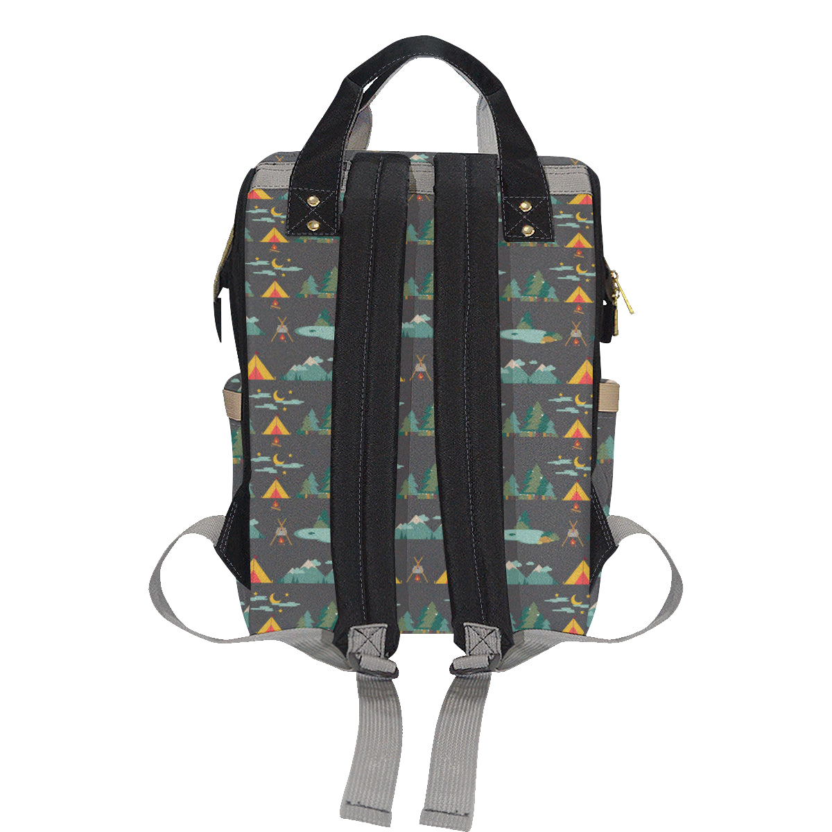 Camping Tent Pattern Print Design 03 Diaper Bag Backpack