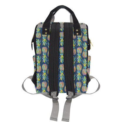 Pineapple Color Art Diaper Bag Backpack