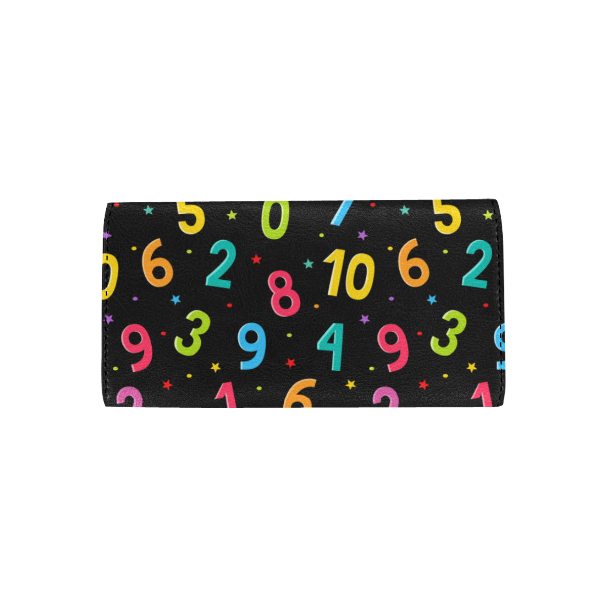 Number Pattern Print Design A04 Women's Trifold Wallet