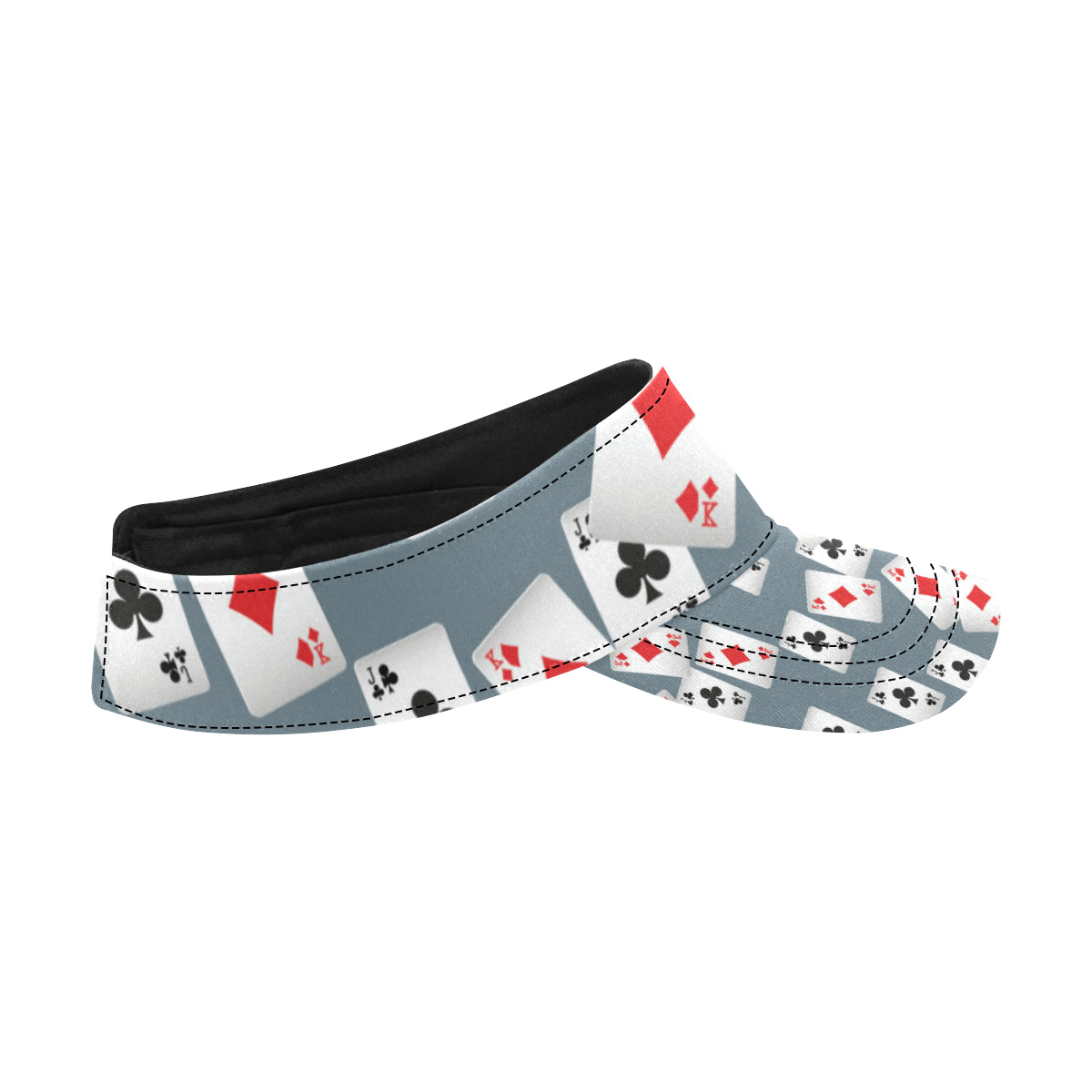 Poker Cards Pattern Print Design A05 Unisex Sun Visor