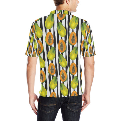 Papaya Pattern Print Design PP01 Men Polo Shirt