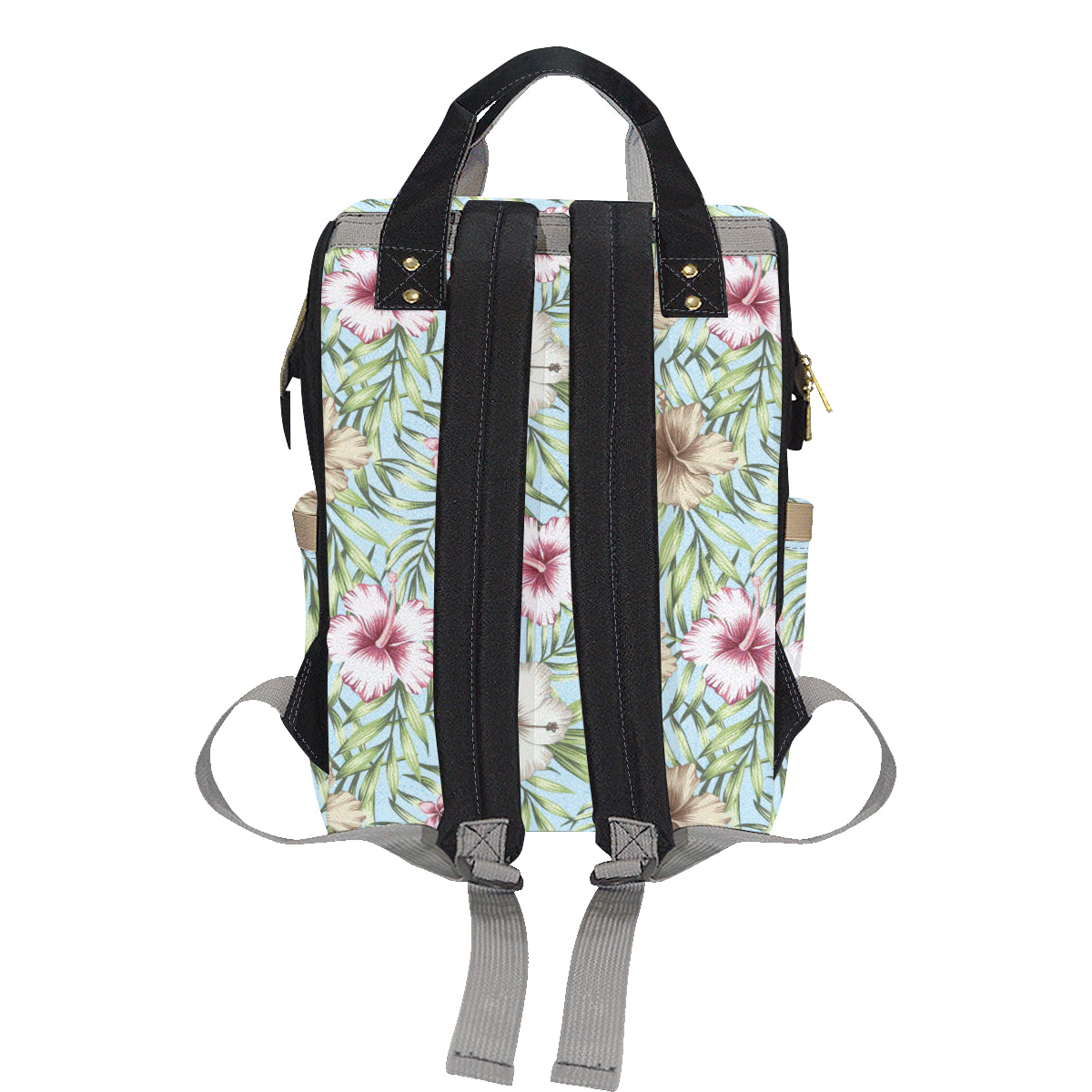 Tropical Flower Pattern Print Design TF05 Diaper Bag Backpack