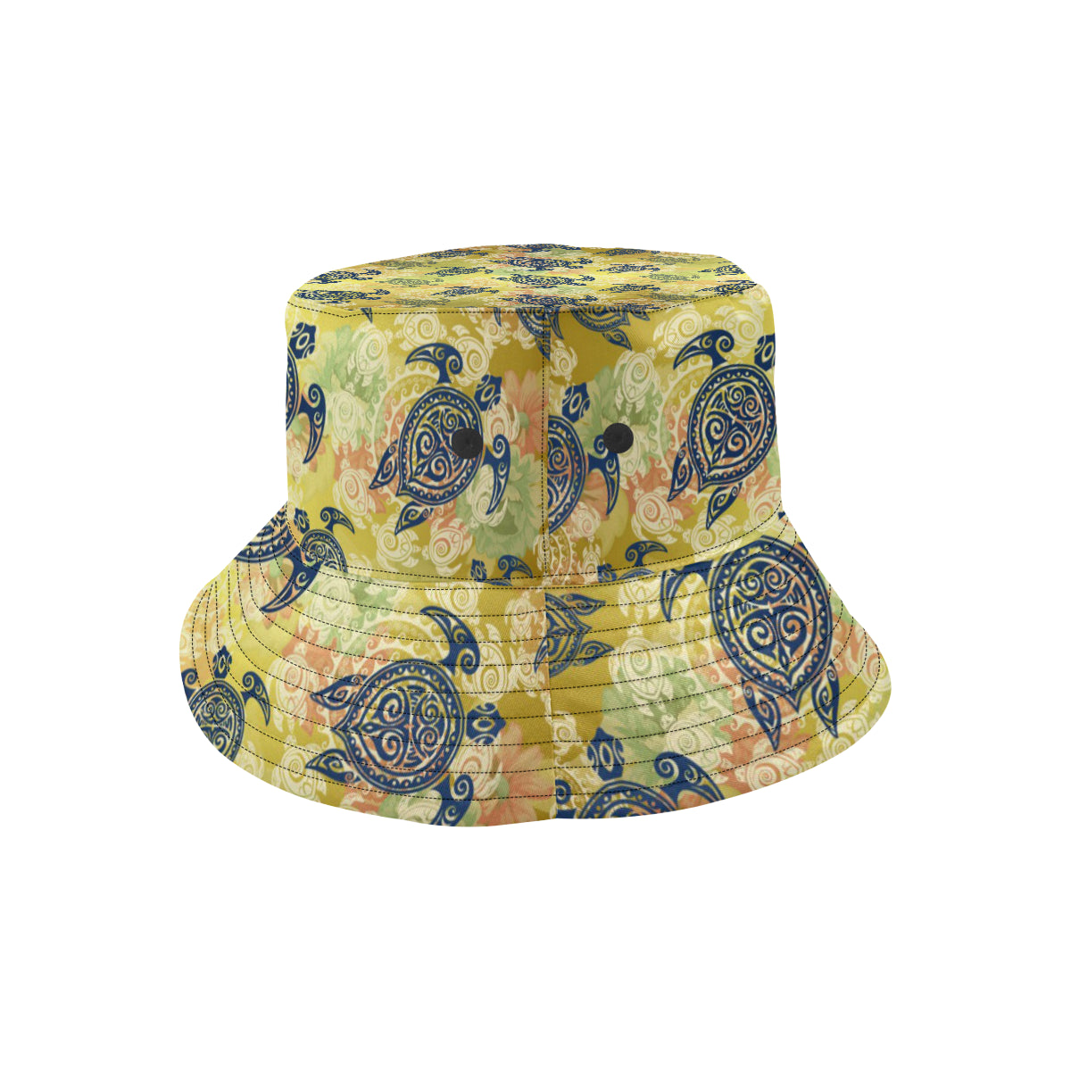 Hawaiian Turtle Tribal Design Print Unisex Bucket Hat