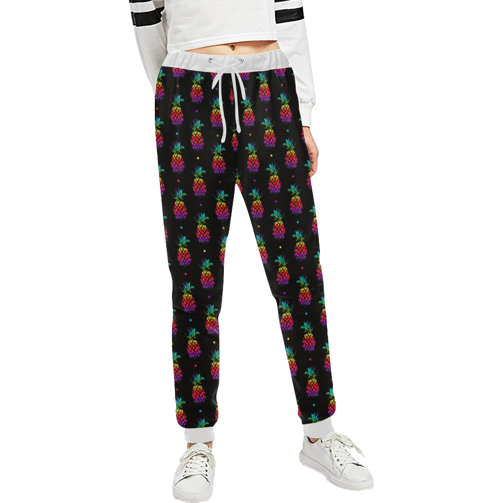 Pineapple Rainbow Dot Print Unisex Sweatpants