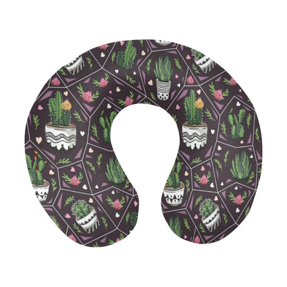 Cactus Pattern Print Design 03 U-Shaped Travel Neck Pillow