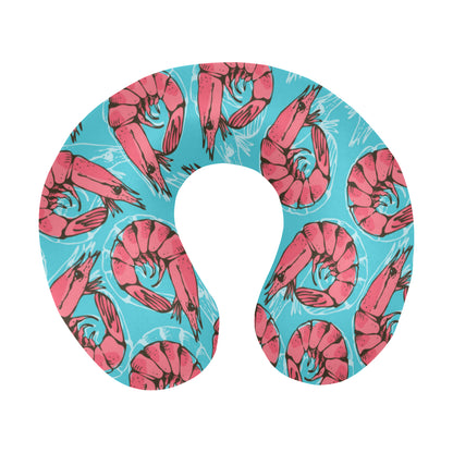 Prawn Pattern Print Design 01 U-Shaped Travel Neck Pillow