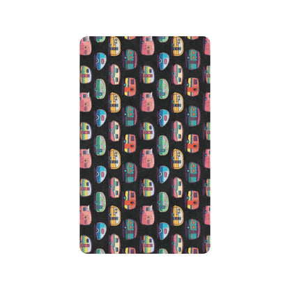 Camper Camping Pattern Rubber Doormat
