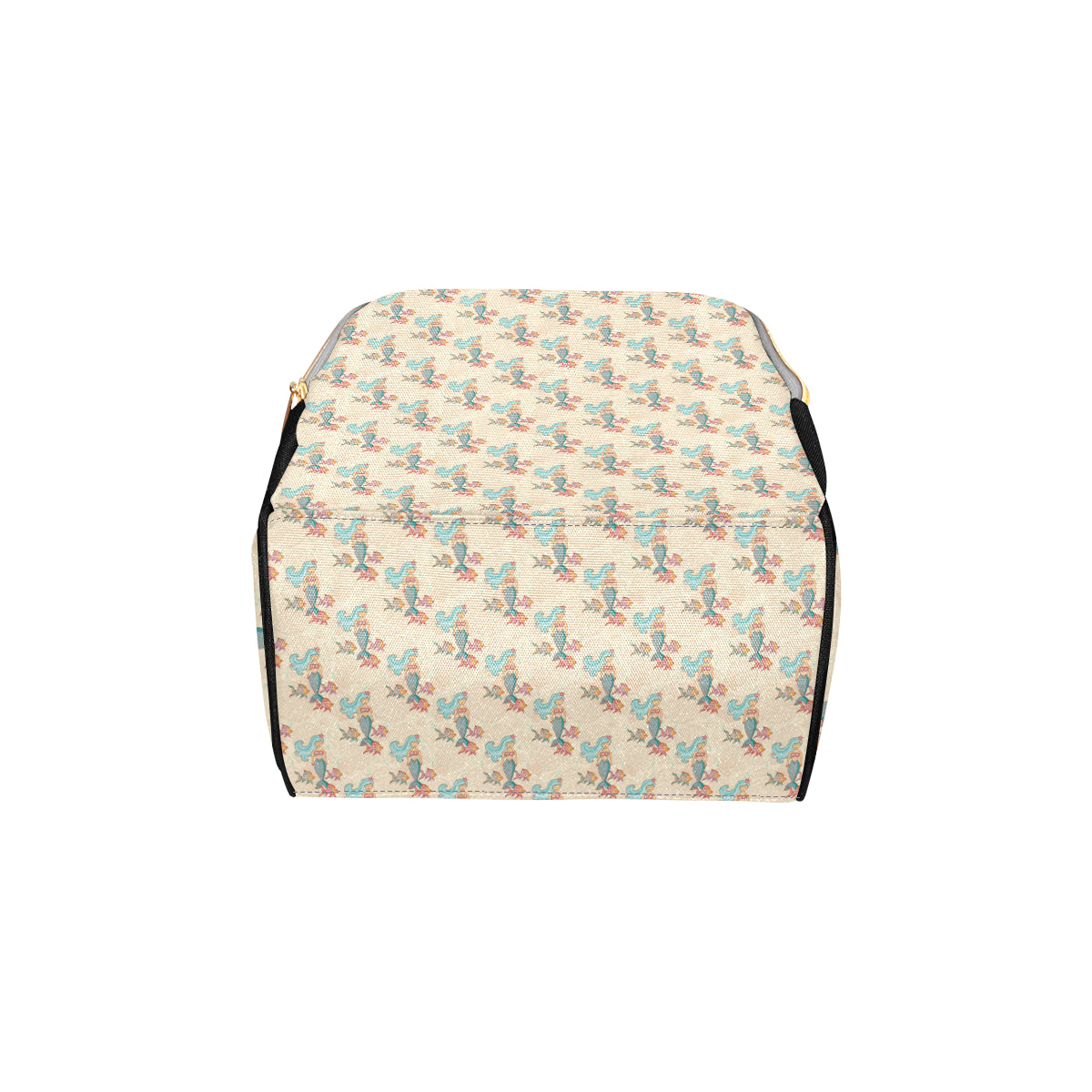 Mermaid Girl With Fish Design Print Diaper Bag Backpack