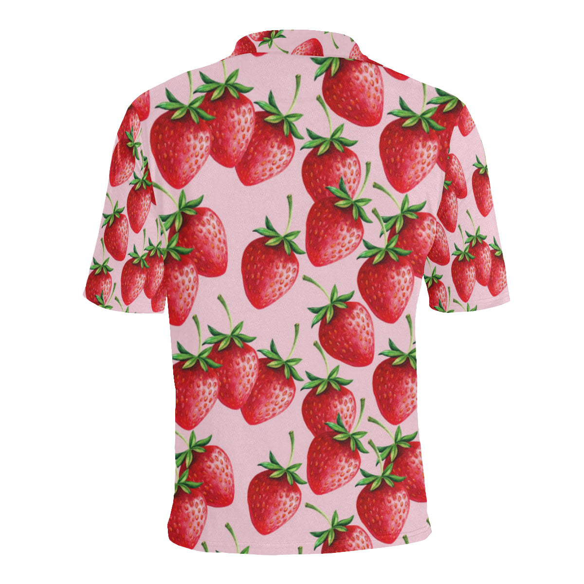 Strawberry Pattern Print Design SB03 Men Polo Shirt