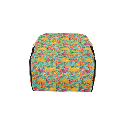 Vegan Colorful Themed Design Print Diaper Bag Backpack