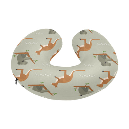 Koala Pattern Print Design 03 U-Shaped Travel Neck Pillow