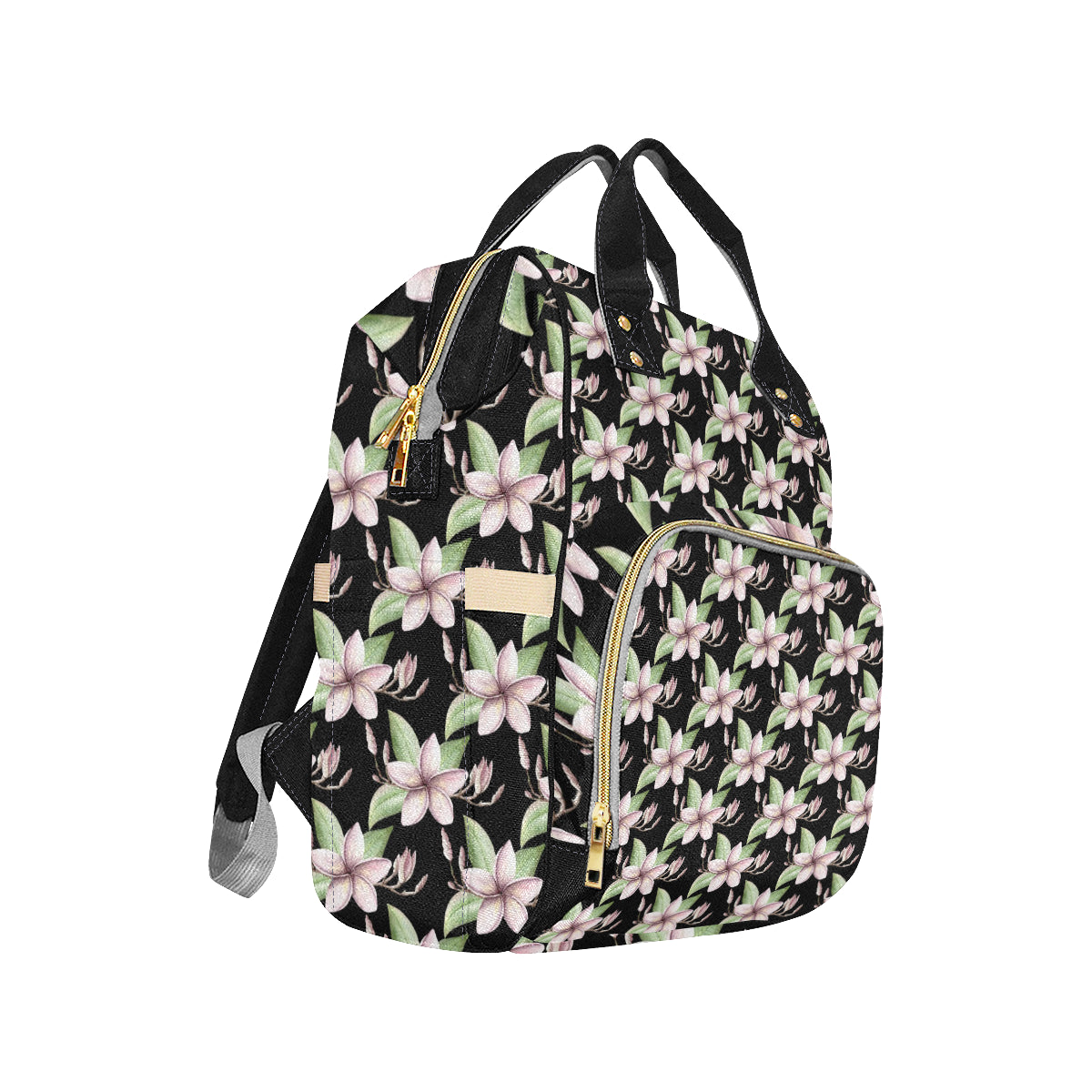 Plumeria Pattern Print Design PM02 Diaper Bag Backpack