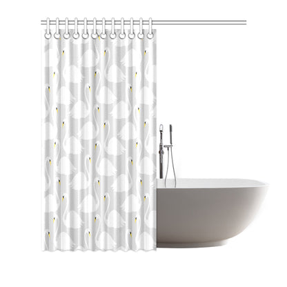 Swan Pattern Print Design 02 Shower Curtain