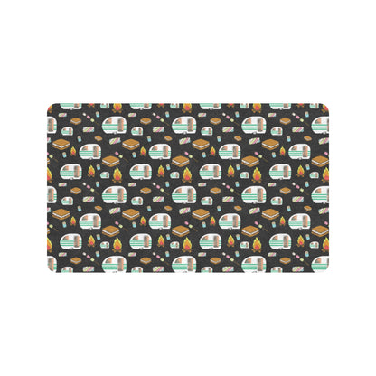 Camper marshmallow Camping Design Print Rubber Doormat