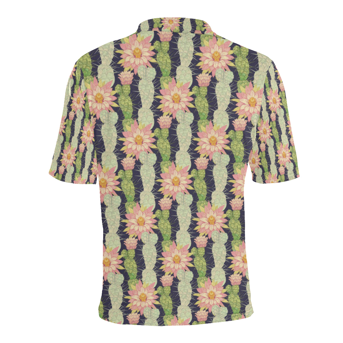 Cactus Pattern Print Design 01 Men Polo Shirt