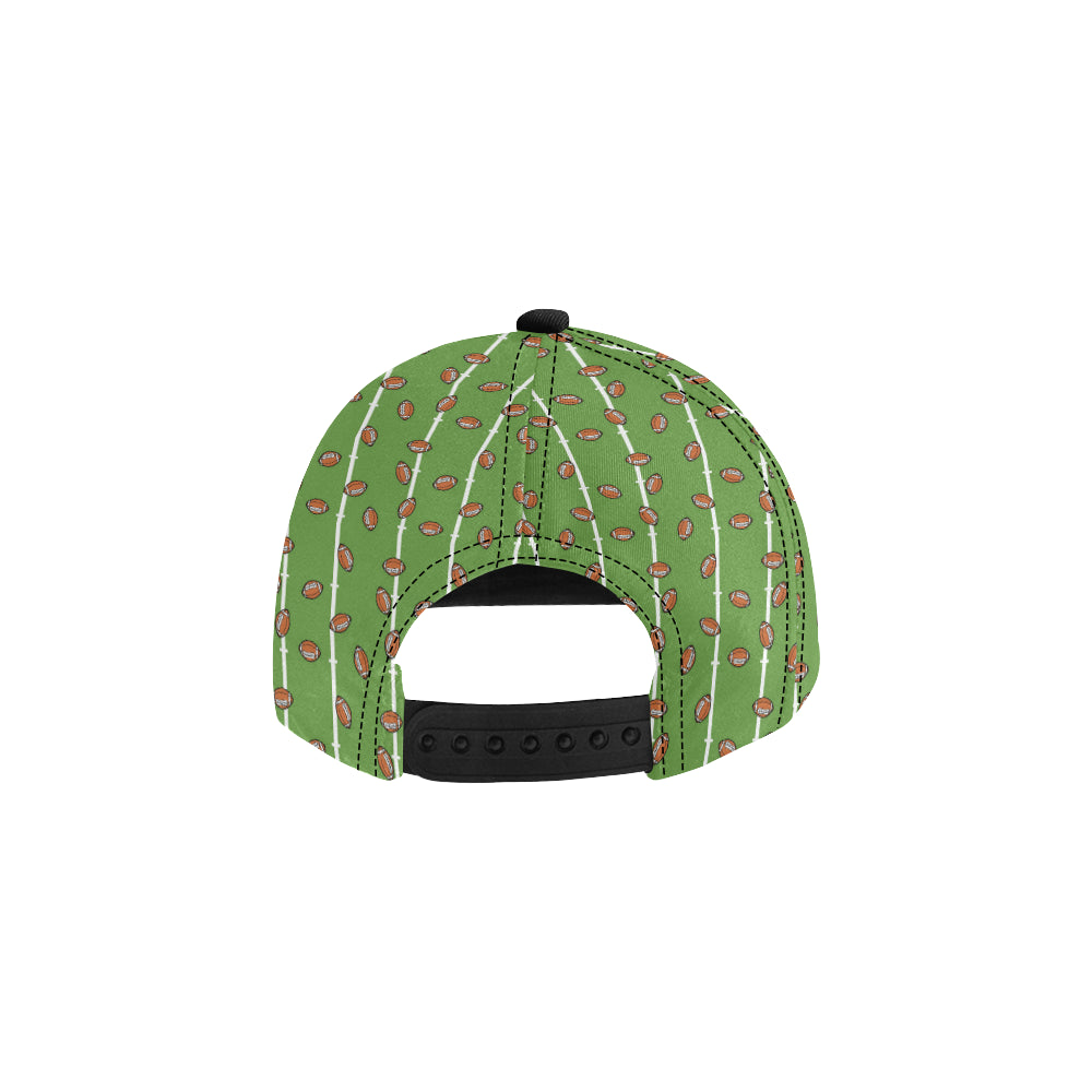 American Football on Field Themed Print Snapback Cap