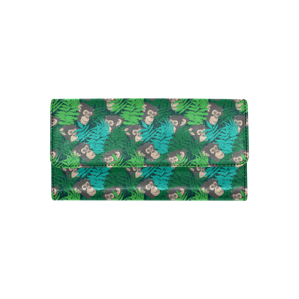 Chimpanzee Pattern Print Design 01 Women's Trifold Wallet