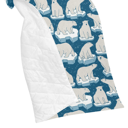 Polar Bear Pattern Print Design PB03 Premium Quilt