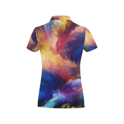 Vortex Twist Swirl Water Color Design Women's Polo Shirt