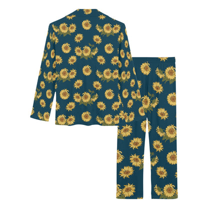 Sunflower Print Design LKS305 Women's Long Pajama Set
