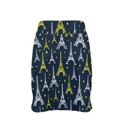 Eiffel Tower Star Print 17" Golf & Pickleball Skort with Pockets