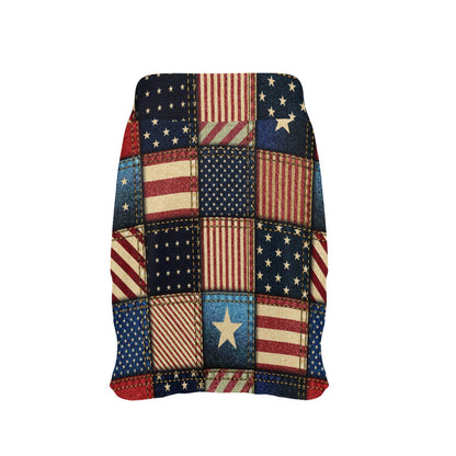 American flag Patchwork Design 17" Golf & Pickleball Skort with Pockets