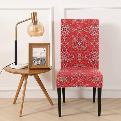 Bandana Red Pattern Print Design LKS3010 Dining Chair Slipcover