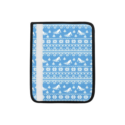 Ski Knit Pattern Print Design LKS302 Car Seat Belt Cover