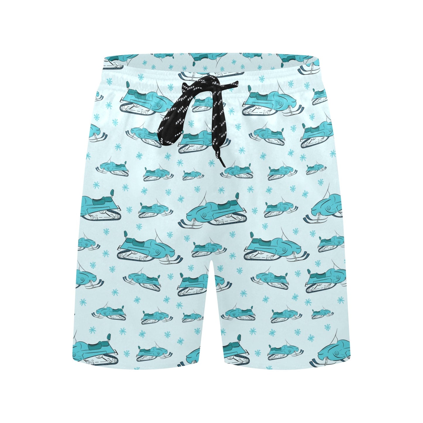 Snowmobile Print Design LKS301 Men's Swim Trunks Beach Shorts