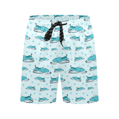 Snowmobile Print Design LKS301 Men's Swim Trunks Beach Shorts
