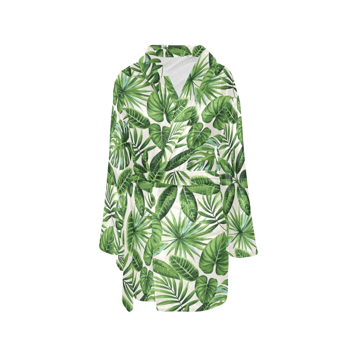 Tropical Flower Pattern Print Design TF013 Women's Fleece Robe