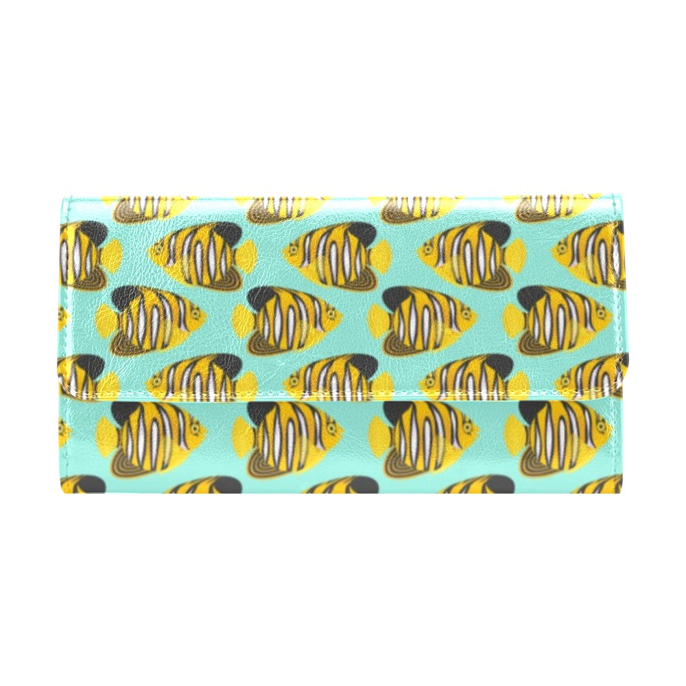 Angelfish Print Design LKS402 Women's Trifold Wallet