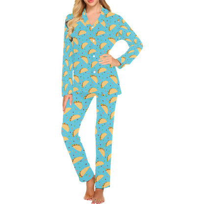 Taco Print Design LKS303 Women's Long Pajama Set