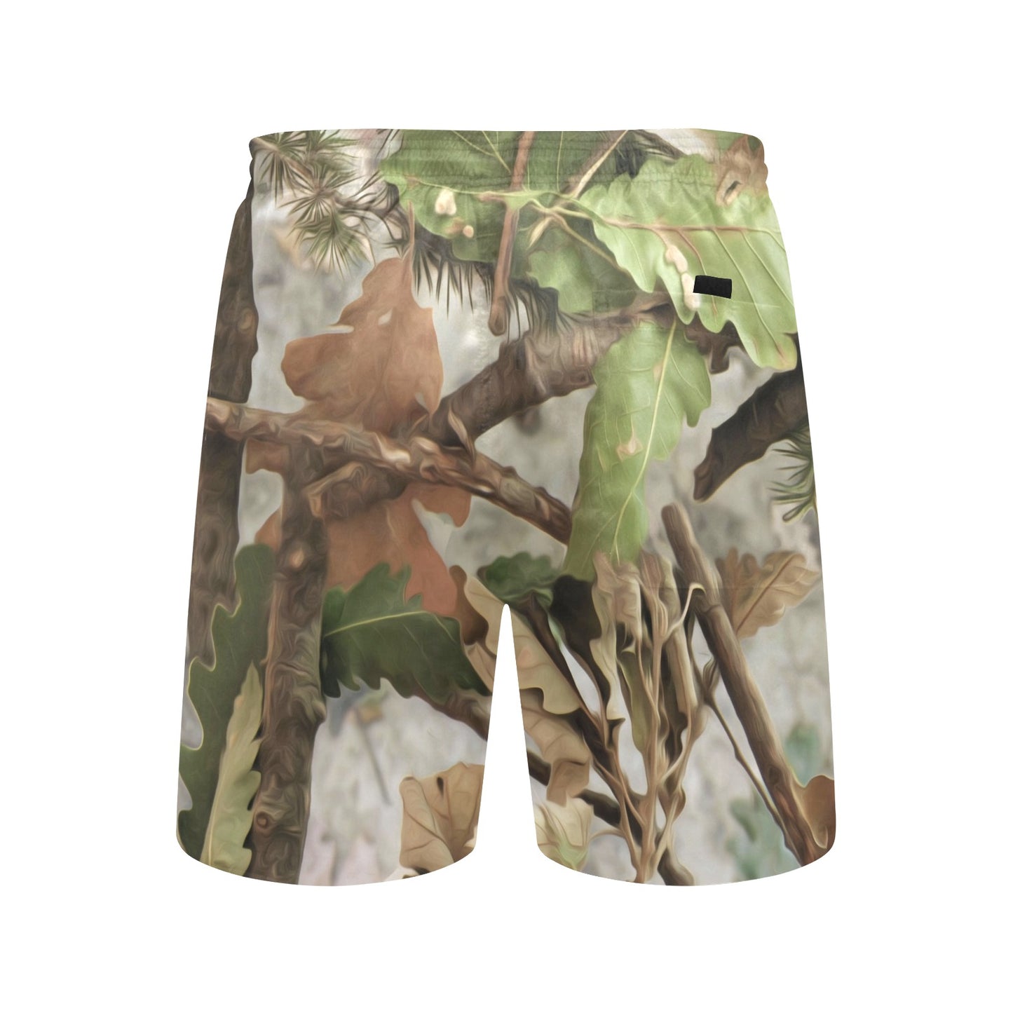 Camo Realistic Tree Forest Print Men's Swim Trunks Beach Shorts
