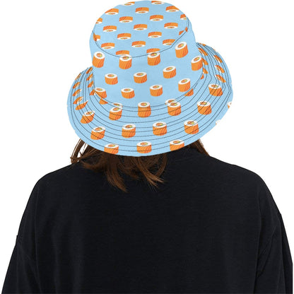 Salmon Sushi Print Design LKS307 Unisex Bucket Hat